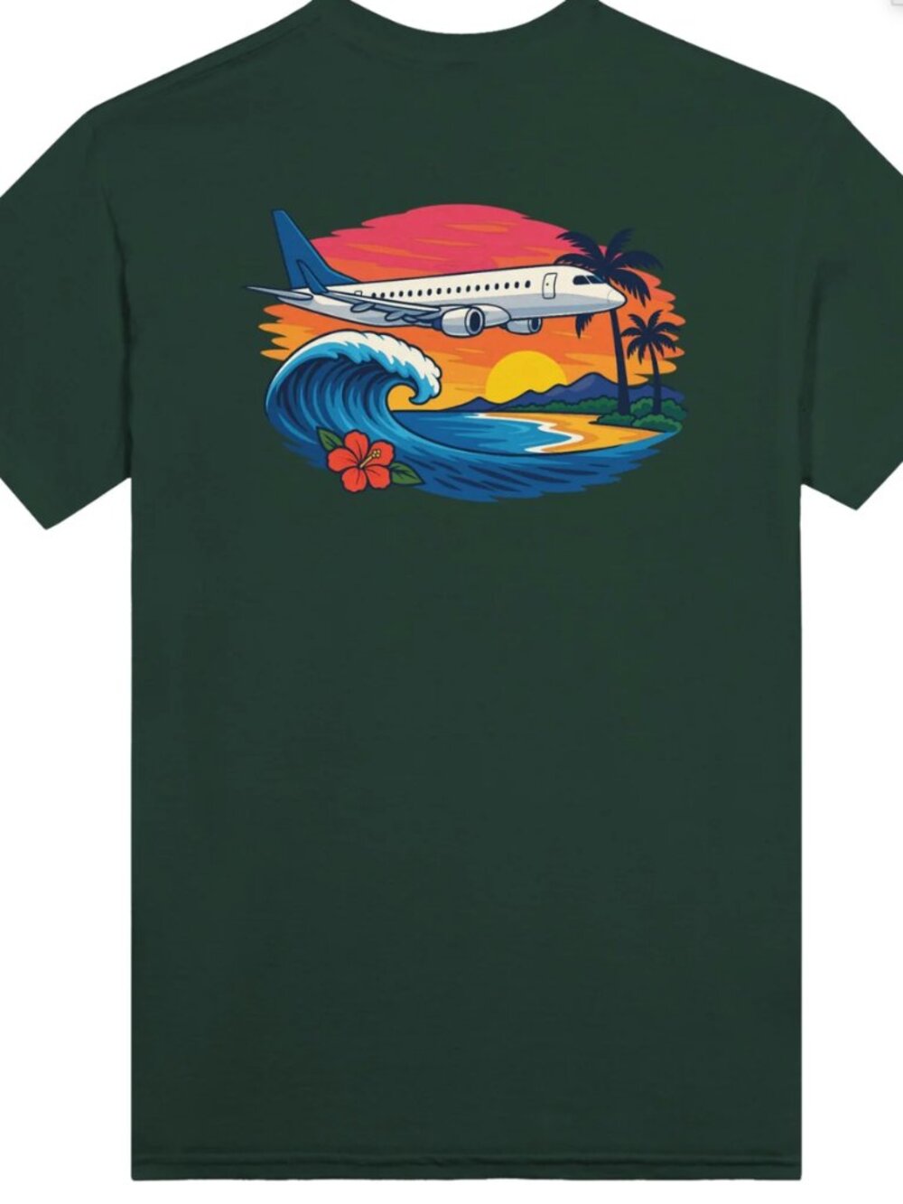 FlySurf Green Graphic T - Size Large